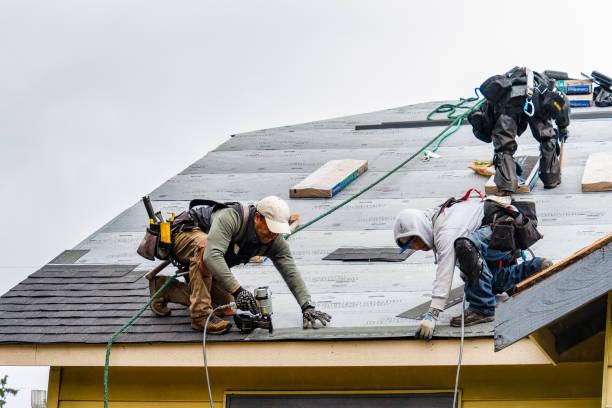 Professional Gutter Installation technician working in Lawton, MI